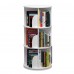 3 Tier 360° Rotating Stackable Shelves Bookshelf Organizer (White)